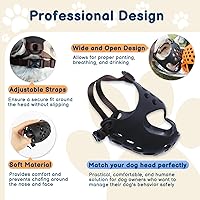 Vista 2 de BARKLESS Bozal para perro para hocico corto, bozal suave para bulldog inglés para morder, masticar, lamer, protector bucal de bulldog de cara plana
