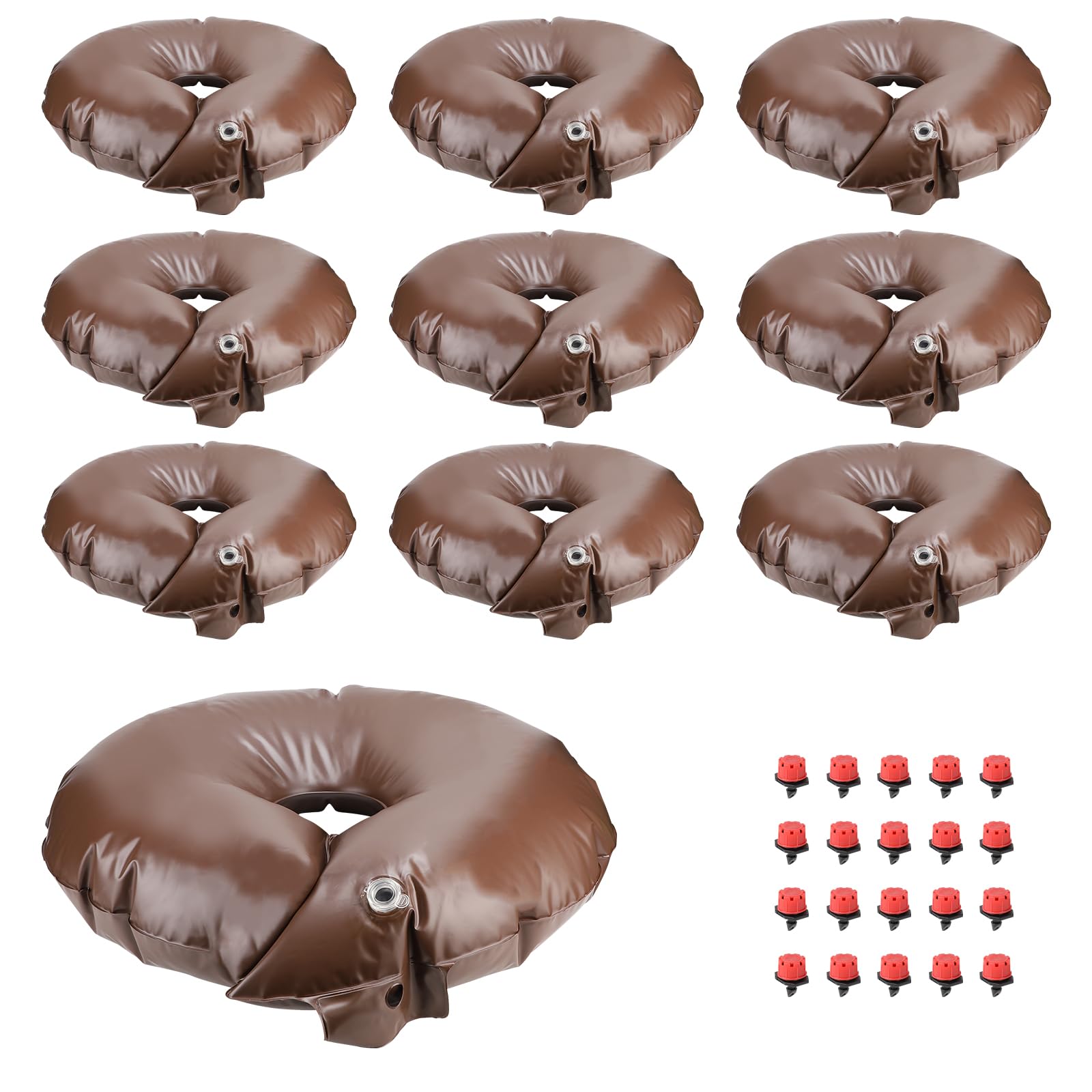 10 D'irrigation pour Arbres Anneau, 56L Anneau D'arrosage PVC résistant aux UV, Sac D'irrigation pour Arbres à Réapprovisionnement Automatique en eau, Anneaux D'irrigation pour Jeunes Arbres Fruitiers