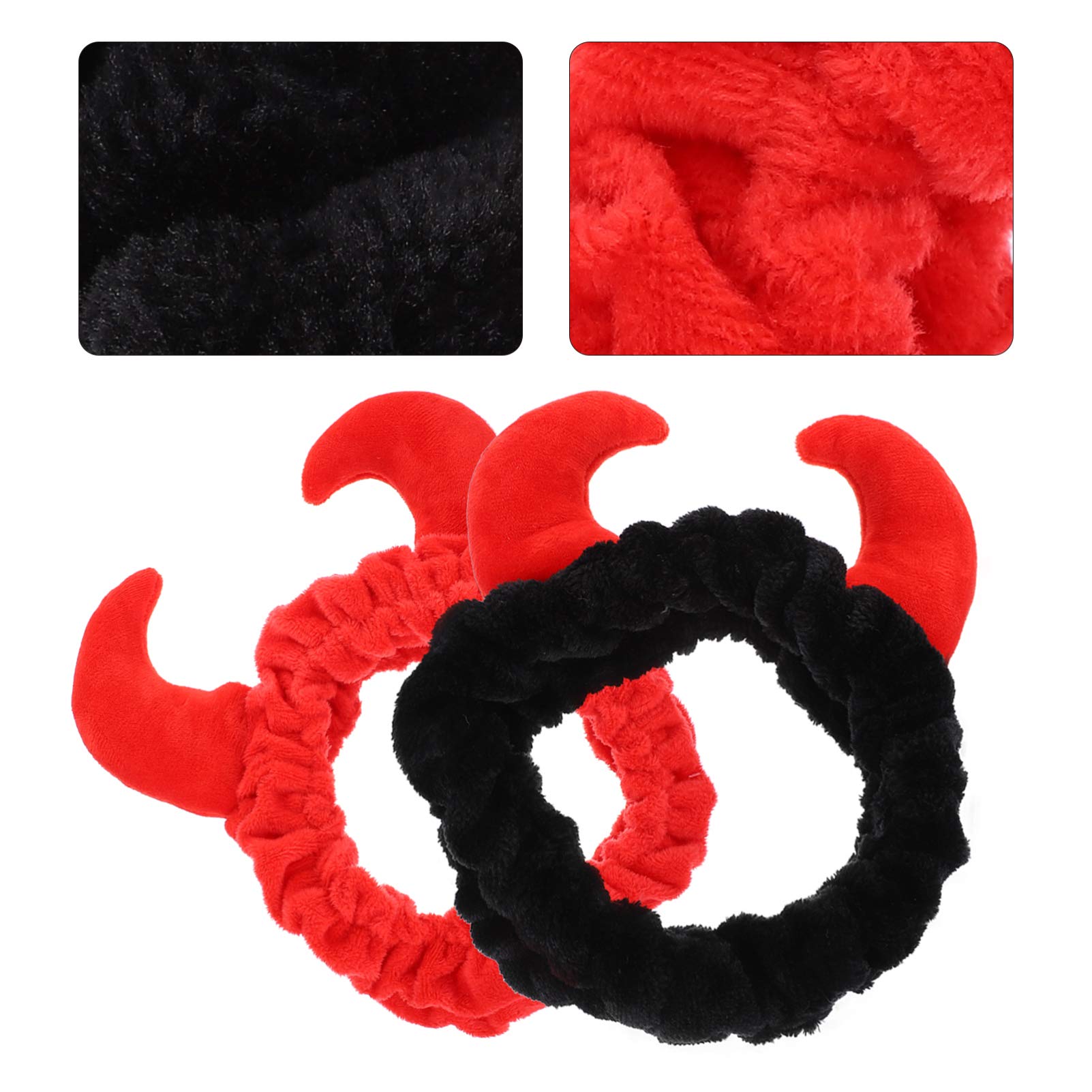 Cerchietto Chioma Donna a Corna 2 Pezzi, per Cosmetica | Morbido e Delicato sulla Pelle, per Make-up e Maschera Viso, Stile Lovely, Accessorio Riutilizzabile
