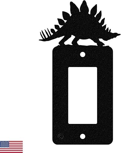 Miniatura 22 de Cubierta de Interruptor de Luz de Acero Americano, Cubierta de Enchufe con Decoración de Dinosaurio, Cuerpo de Tiranosaurio T-Rex, Interruptor