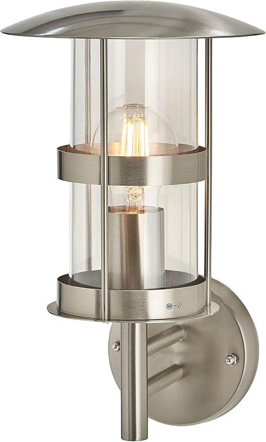 Lindby Applique Exterieur Inox 'Noemi' (Moderne) en Gris en Inox (1