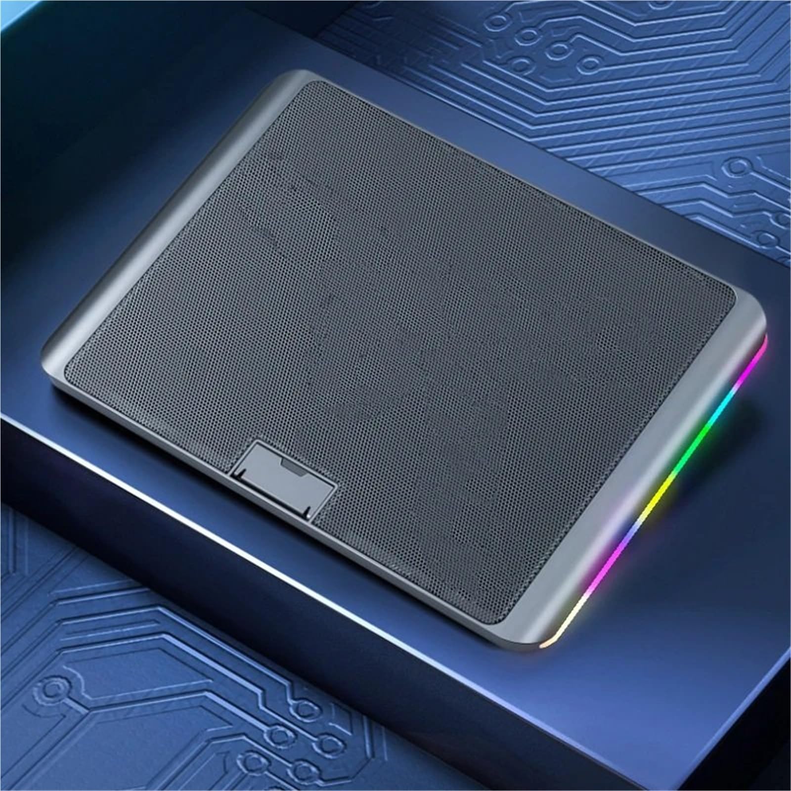 Oświetlenie RGB Podkładka chłodząca do laptopa Dwa wentylatory 3200 obr./min Cicha chłodnica Chłodzenie laptopa do gier 11-17 cali Podkładka chłodząca pod laptopa(One Fan)