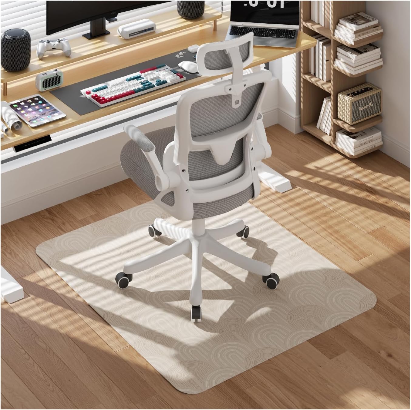 Office Chair Mat, 35” x 40” Non-Slip Chair Mat for Hardwood Floors, Easy Glide Rolling Chairs, Floor Protector for Home & Office