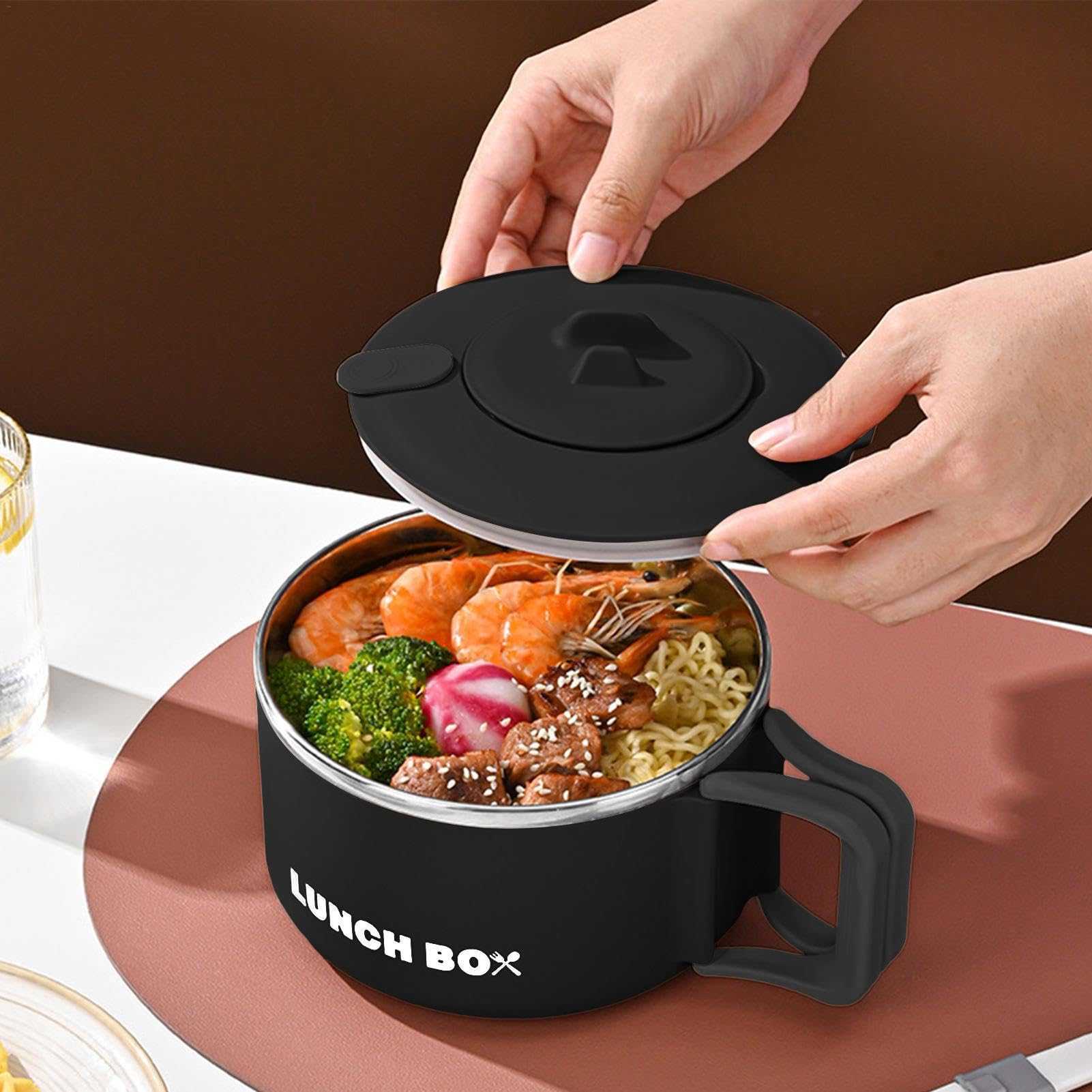 1/3 Ramen Electric Bowl, Black, 5.91*5.91*3.27 in - Image 4