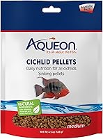 Vista 8 de Aqueon Cichlid - Pellets de comida para peces de hundimiento lento, tamaño mediano, 25 onzas