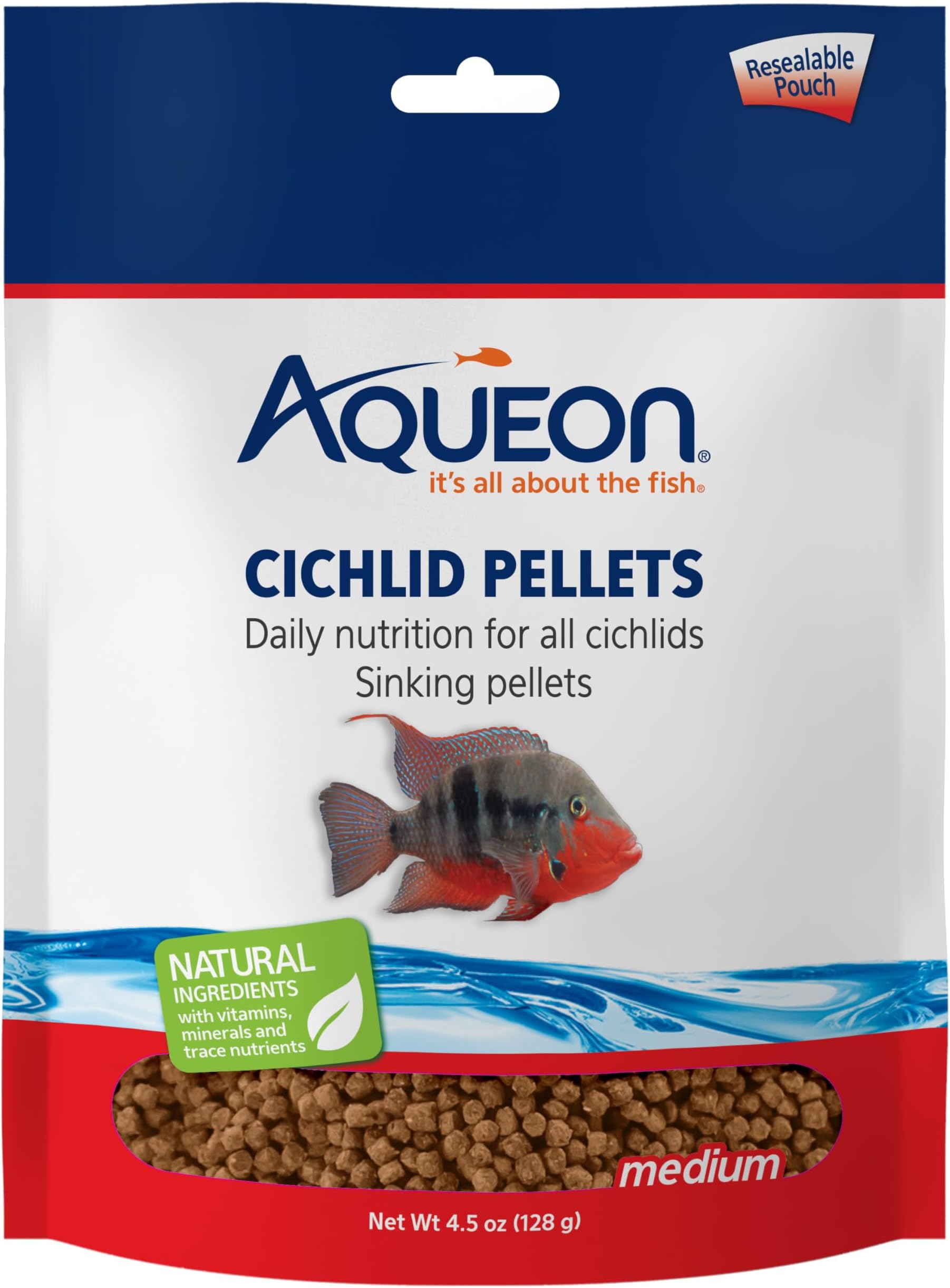 Aqueon Cichlid Food Medium 4.5 Ounces