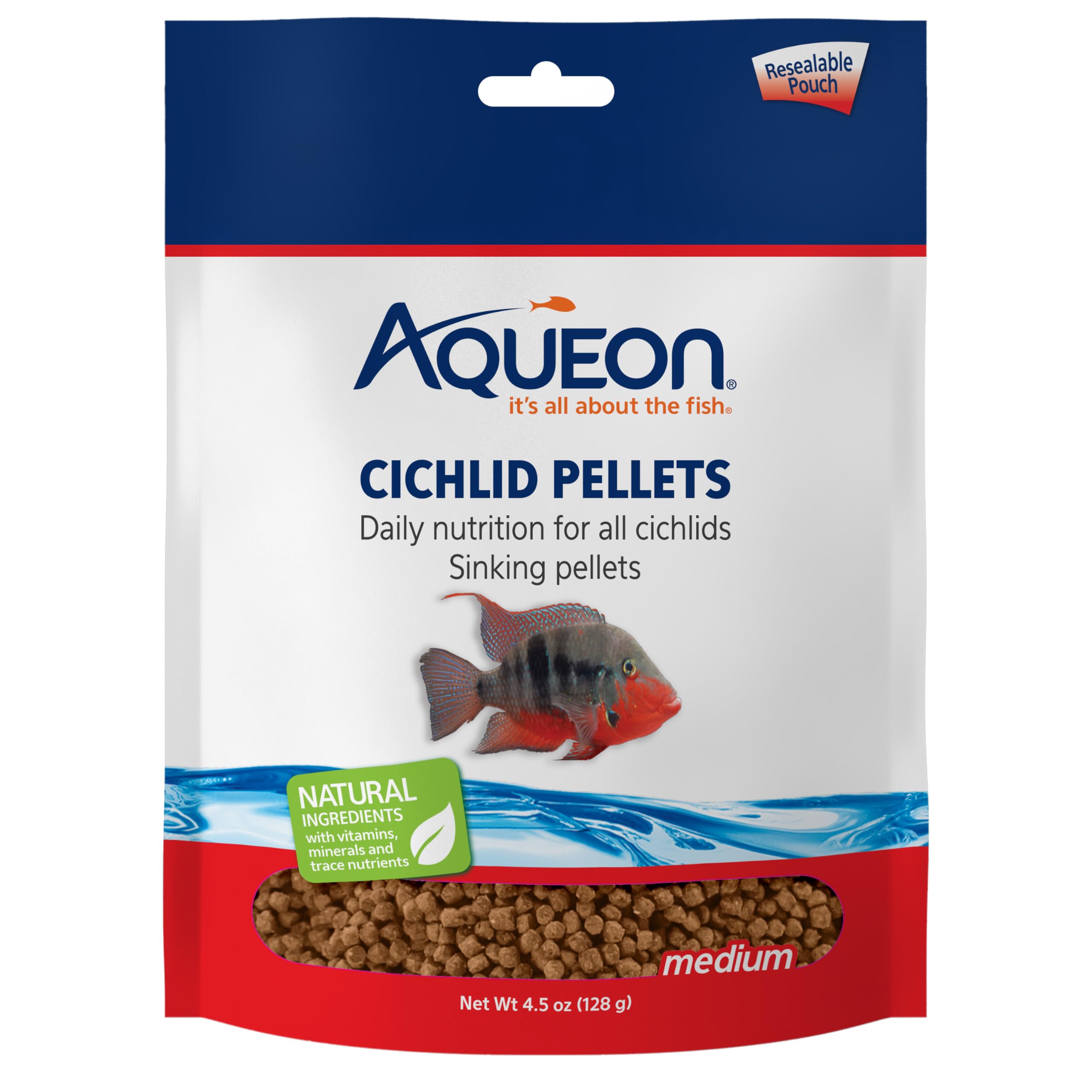 Aqueon Cichlid Food Medium 4.5 Ounces