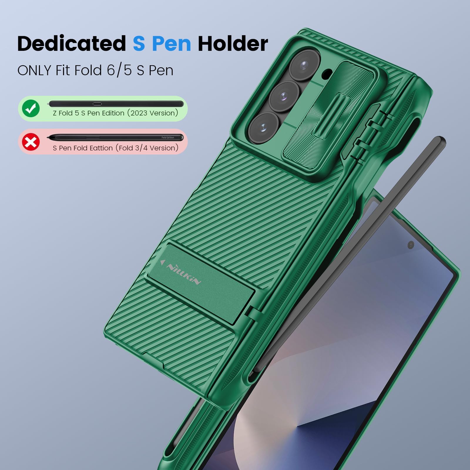 Amazon.com: Nillkin Samsung Galaxy Z Fold 6 Case with S Pen Holder