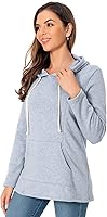 Vista 73 de Bearsland - Sudadera de lactancia y maternidad para mujer, con bolsillos y capucha Gris