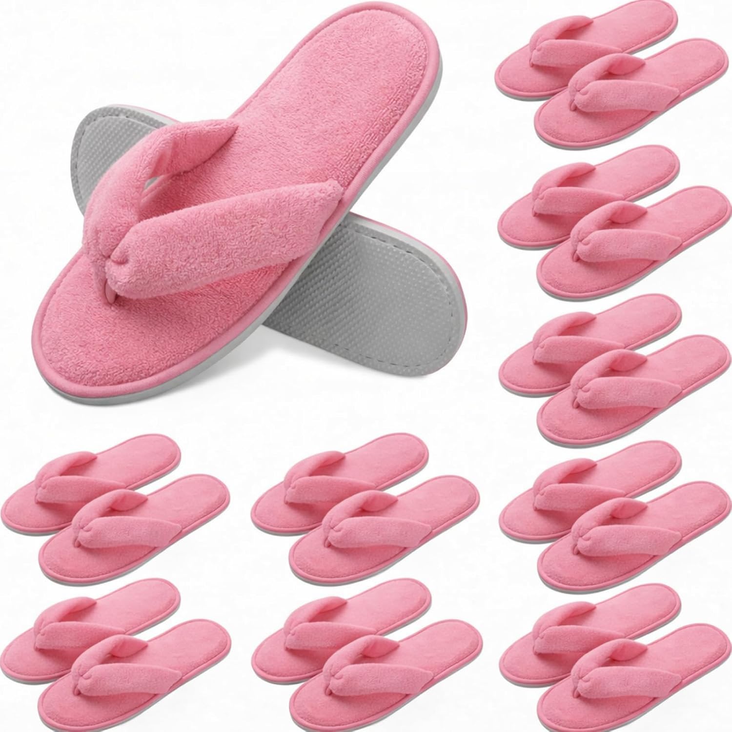 Unittype 10 Pairs Spa Slippers Flip Flops Thong Sandal Slippers