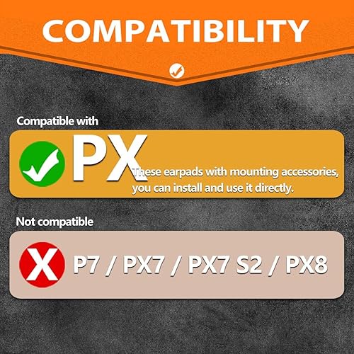 Miniatura 2 de PX - Almohadillas de repuesto TRANSTEK para auriculares Bowers & Wilkins PX, no compatible con PX7 S2 y PX8 (cuero proteico)