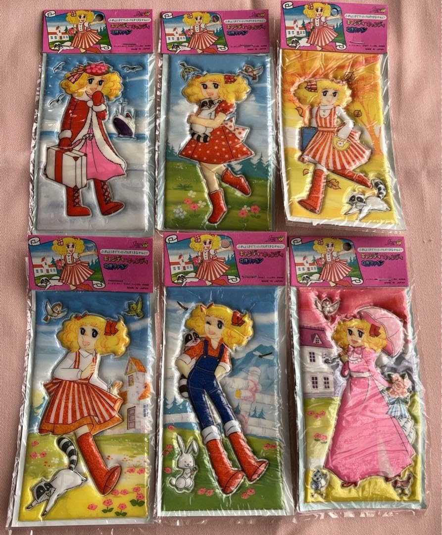 キャンディ・キャンディ　当時物　立体ワッペン　六種　シールのみ　日本製 キャンディ・キャンディ当時物立体ワッペン日本製六種シールのみ