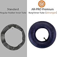 Vista 6 de AR-PRO (PAQUETE DE 2) Cámaras Interiores 2.80/2.50-4 para Camiones de Mano, Carrito Utilitario, Cortacéspedes, Carretillas, Diablas, Scooters