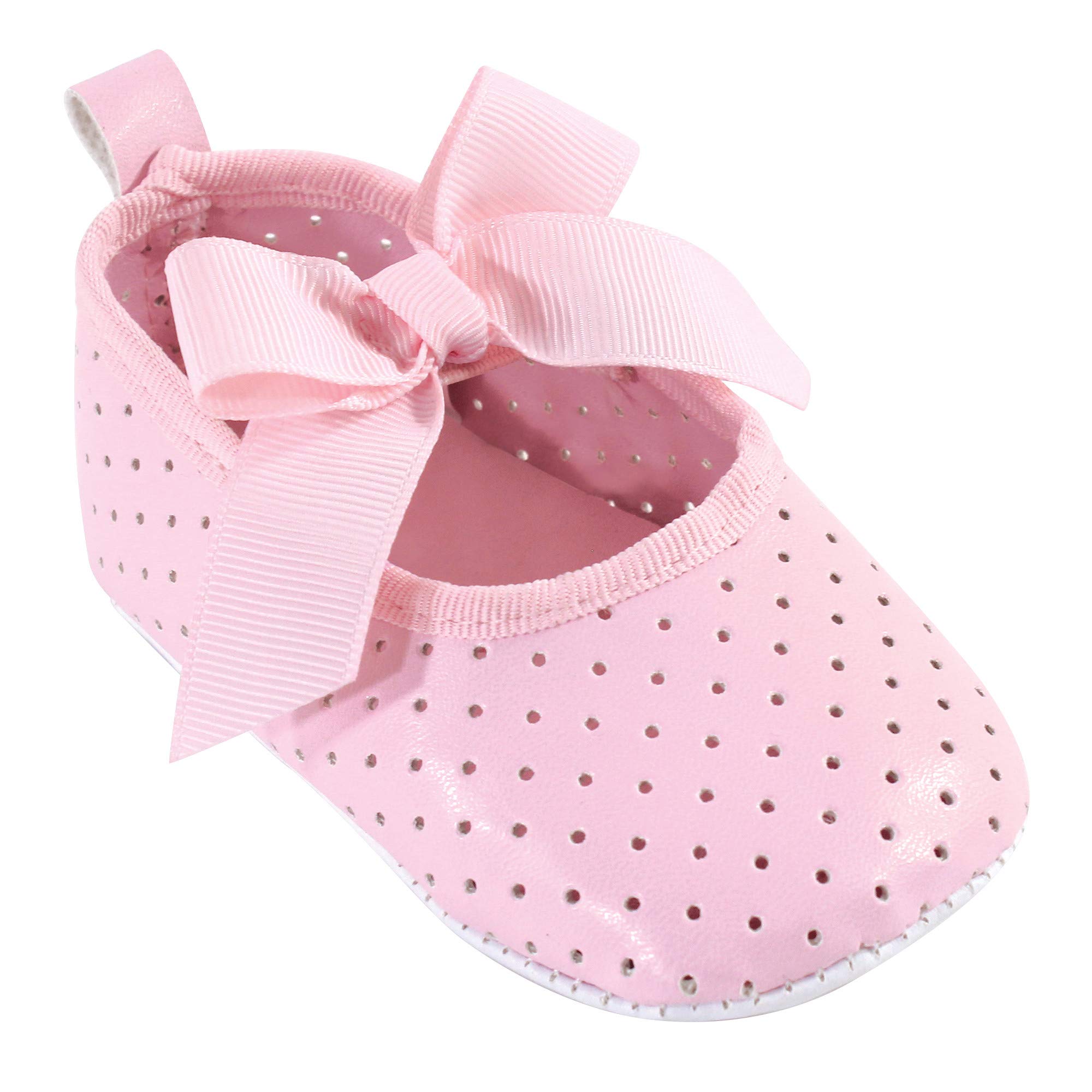 Luvable Friends Unisex Baby Crib Shoes, Light Pink, 6-12 Months
