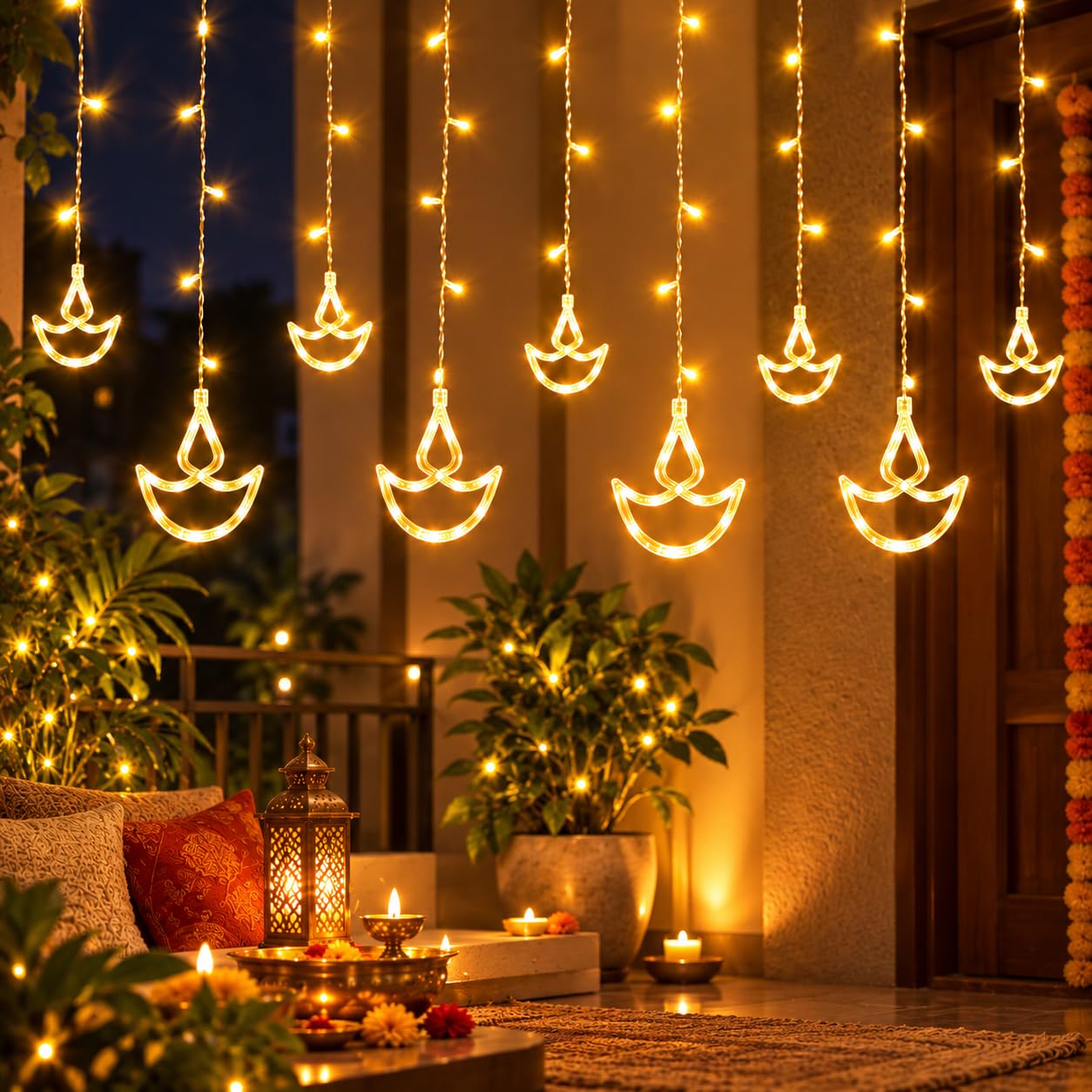 Fairy Curtain Lights - 300 LED Warm White -13