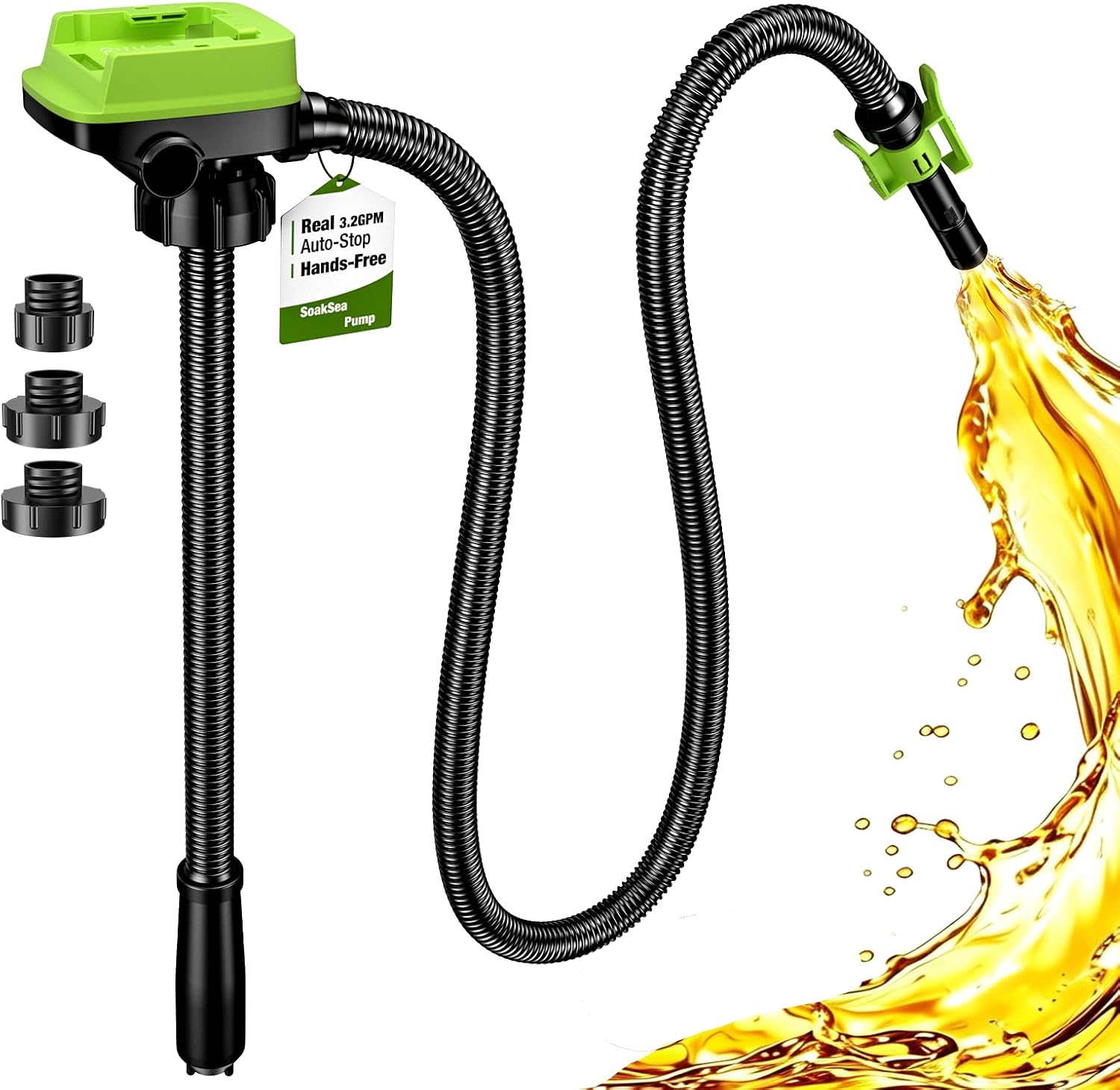 Automatic Fuel Transfer Pump, for DeWalt 20V/Milwaukee 18V Battery Users