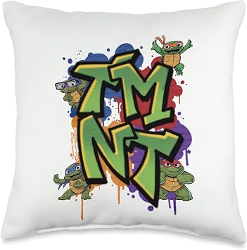 Teenage Mutant Ninja Turtles Mutant Mayhem Graffiti Style Throw Pillow