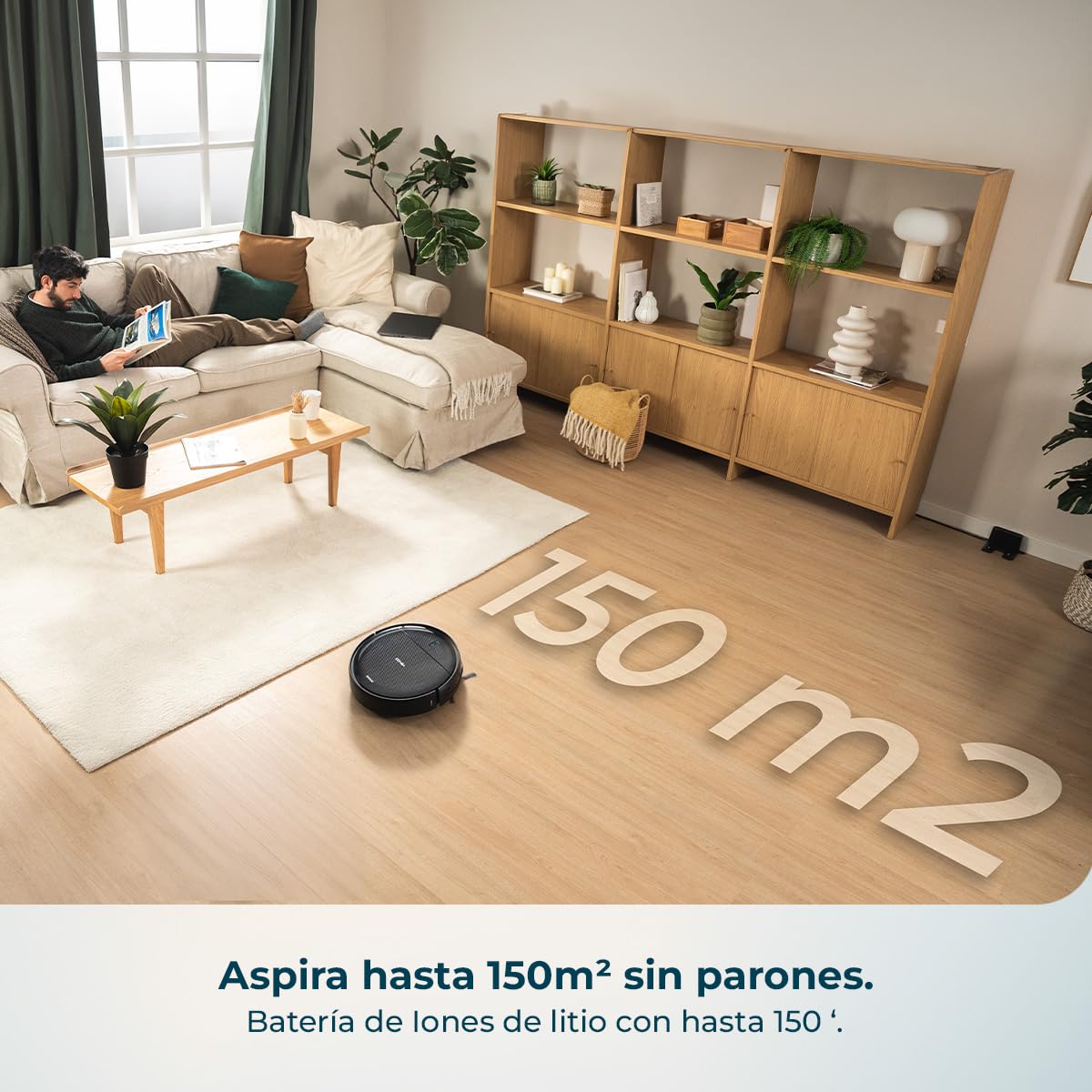 Cecotec Robot Aspirador Conga M10 Advance. Navegación Giroscópica Ordenada, Presión de Succión 3000Pa, Autonomía 150mins, Sensores Anticaídas y 2 Cepillos Laterales, App Control