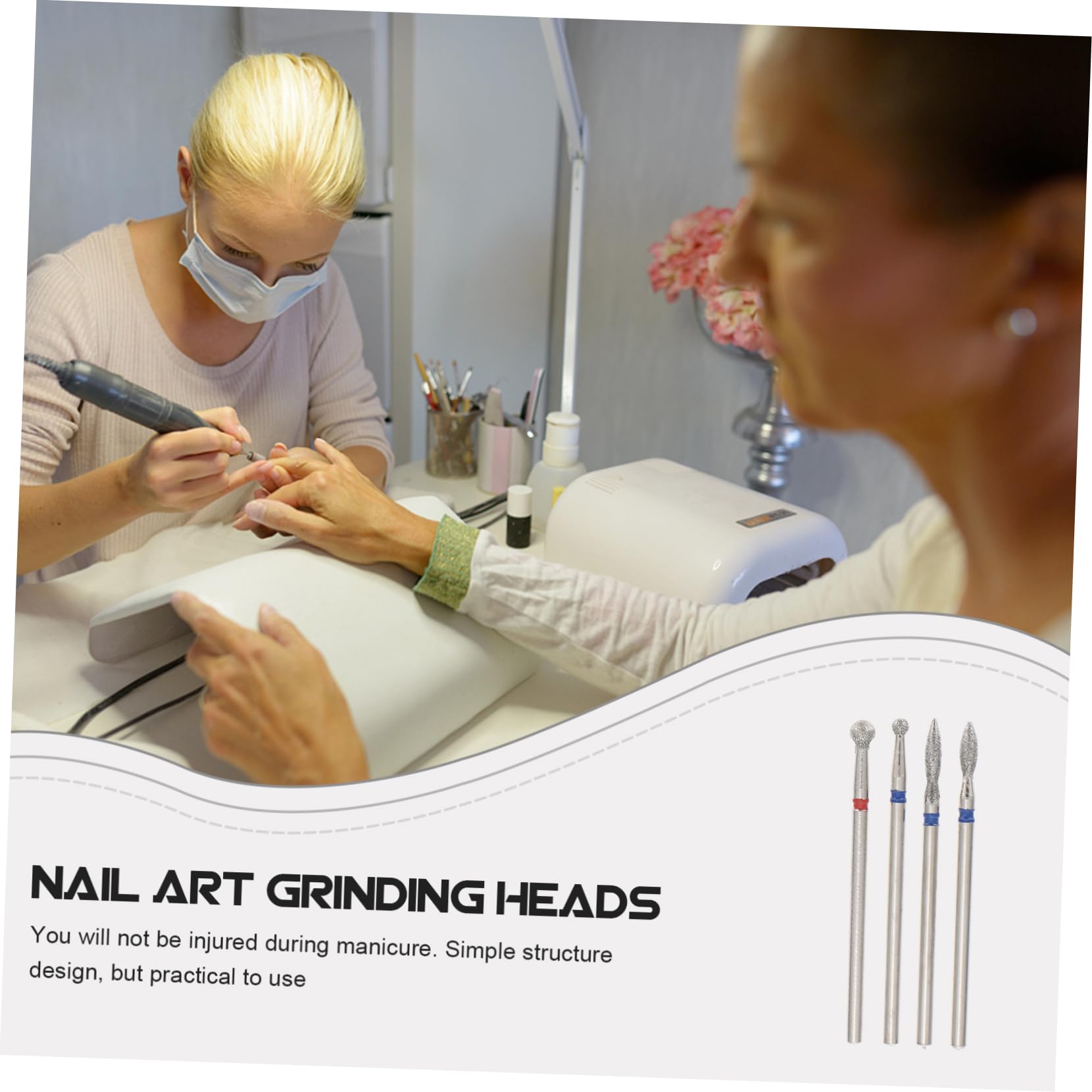 FRCOLOR 16piezas Brocas De Taladro Para Uñas De Tungsteno De Manicura Para Eliminación De Gel y Cutículas Accesorios Profesionales Para Uñas y Artificiales