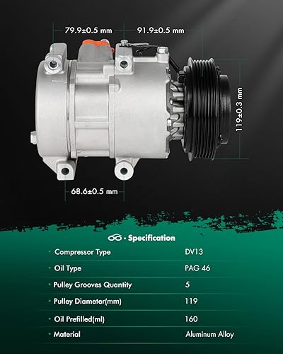 Miniatura 35 de SCITOO CO 10739C - Compresor de CA compatible con Honda Element 2.4L 2003 2004 2005 2006 2007 2008 2009 2010 2011