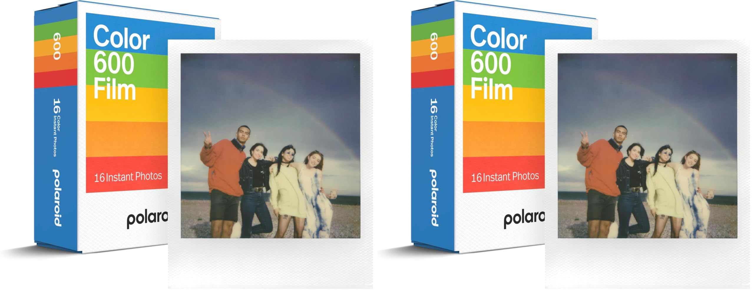 Polaroid Color Film for 600 Double Pack, 16 Photos (6012) - Packaging May Vary (Pack of 2)