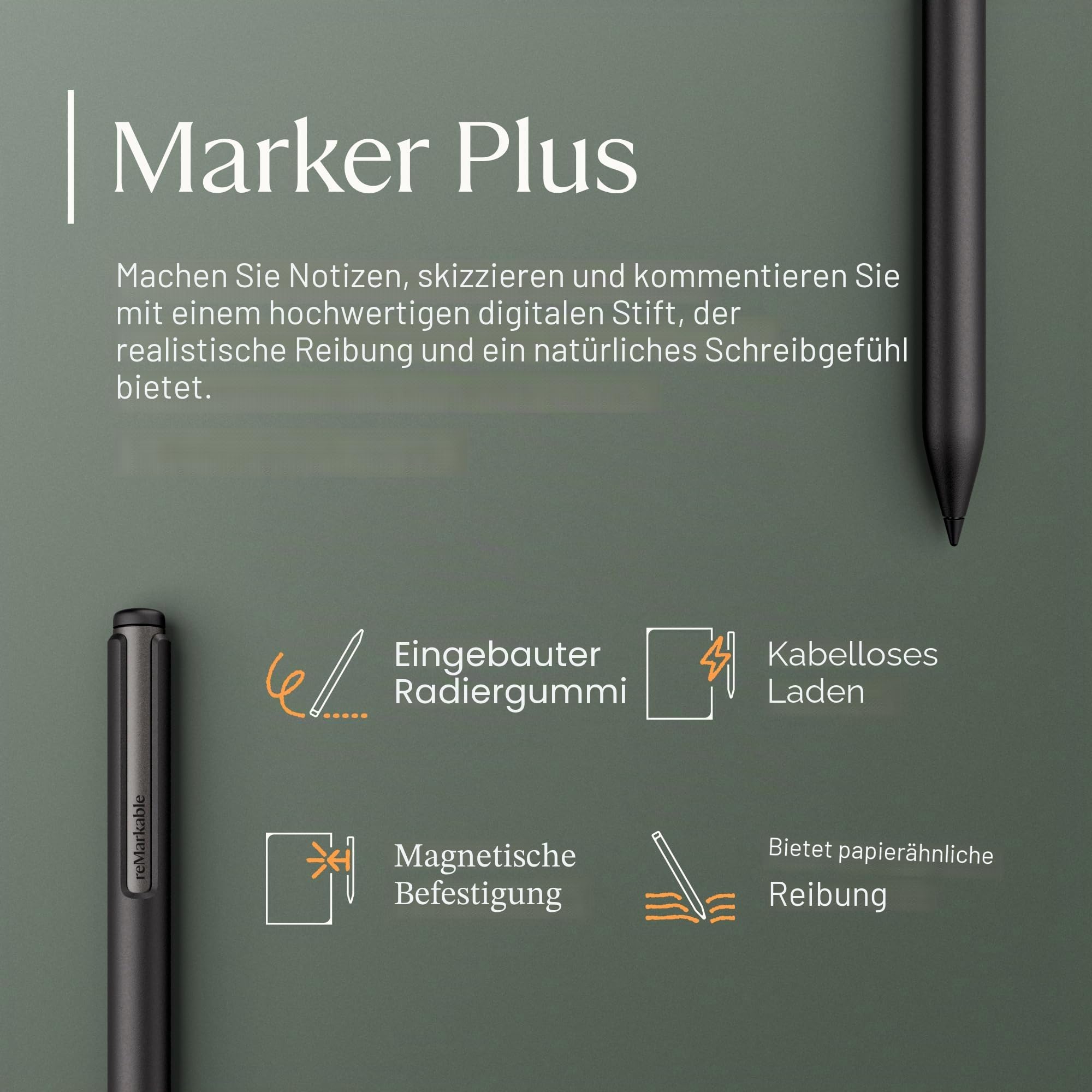 Remarkable Paper Pro Move – Gewebtes Folio-Bündel | ultrahandliches 7,3-Zoll-Farbtablet mit Marker Plus und Radiergummi und Einer Book Folio-Hülle aus Mosaikgewebe – Basalt