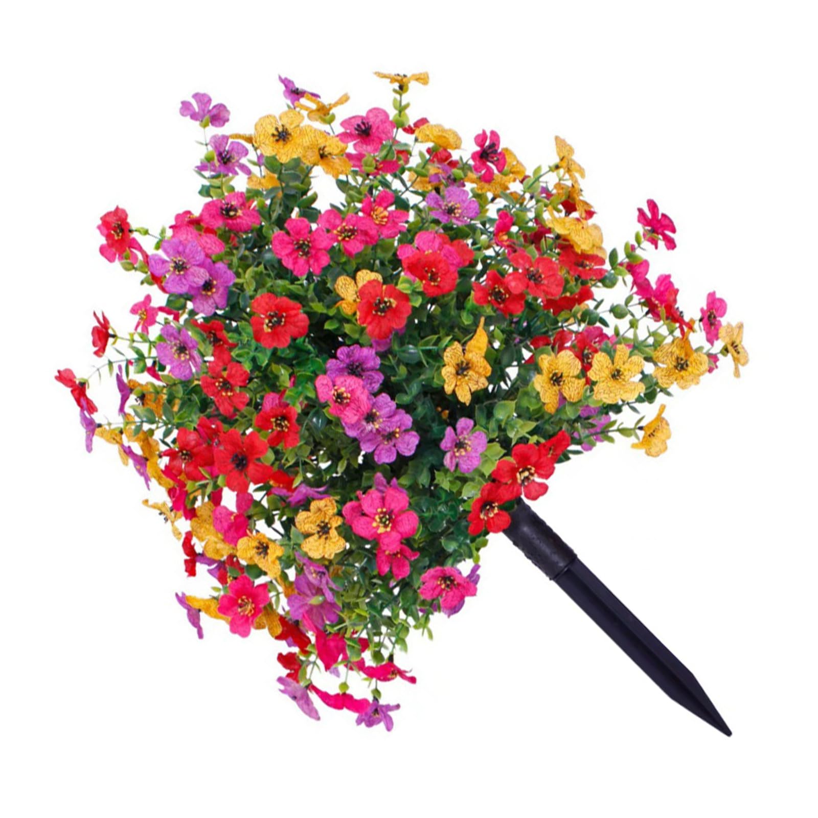 JSGHGDF Artificial Flower with Ground Stake for Garden Patio Yard Porch Outdoor Fade and Weather Resistant Green Plant Simulation Gumtree Grape Garden Deck