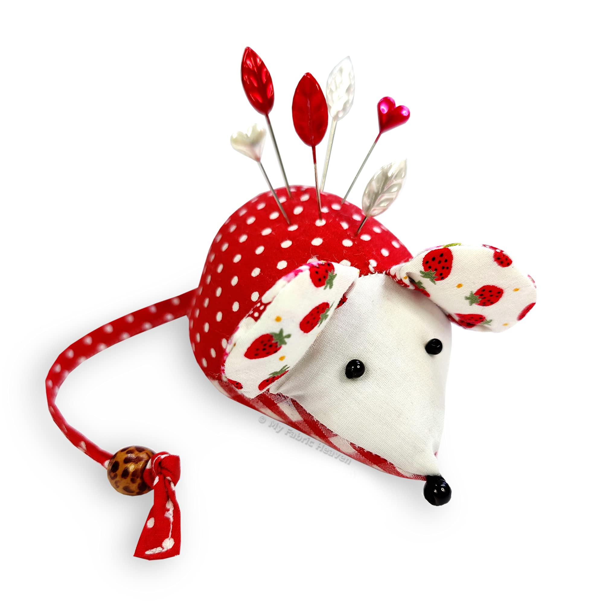 My Fabric HeavenMouse Pincushion Sewing Pattern 10 cm Useful & Practical Stuffed Mouse & Easy Photo-Tutorial Booklet. Free Post