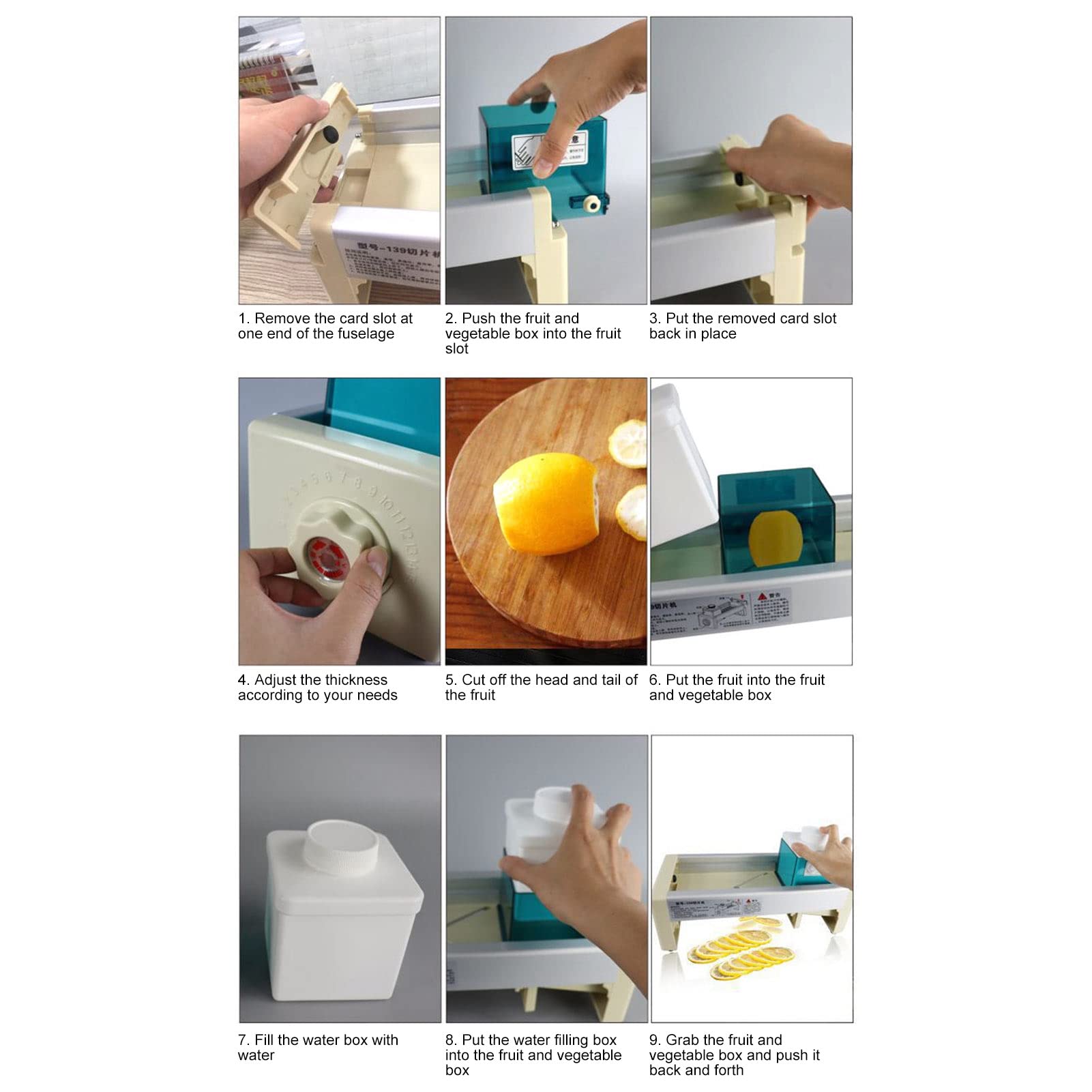 Mandolina Affettatrice, Doppie Lame in Acciaio Inossidabile Spessore Uniforme Mueller Tritatutto per Verdure, Mandolina Multifunzionale Staccabile, per la Casa, Cucine