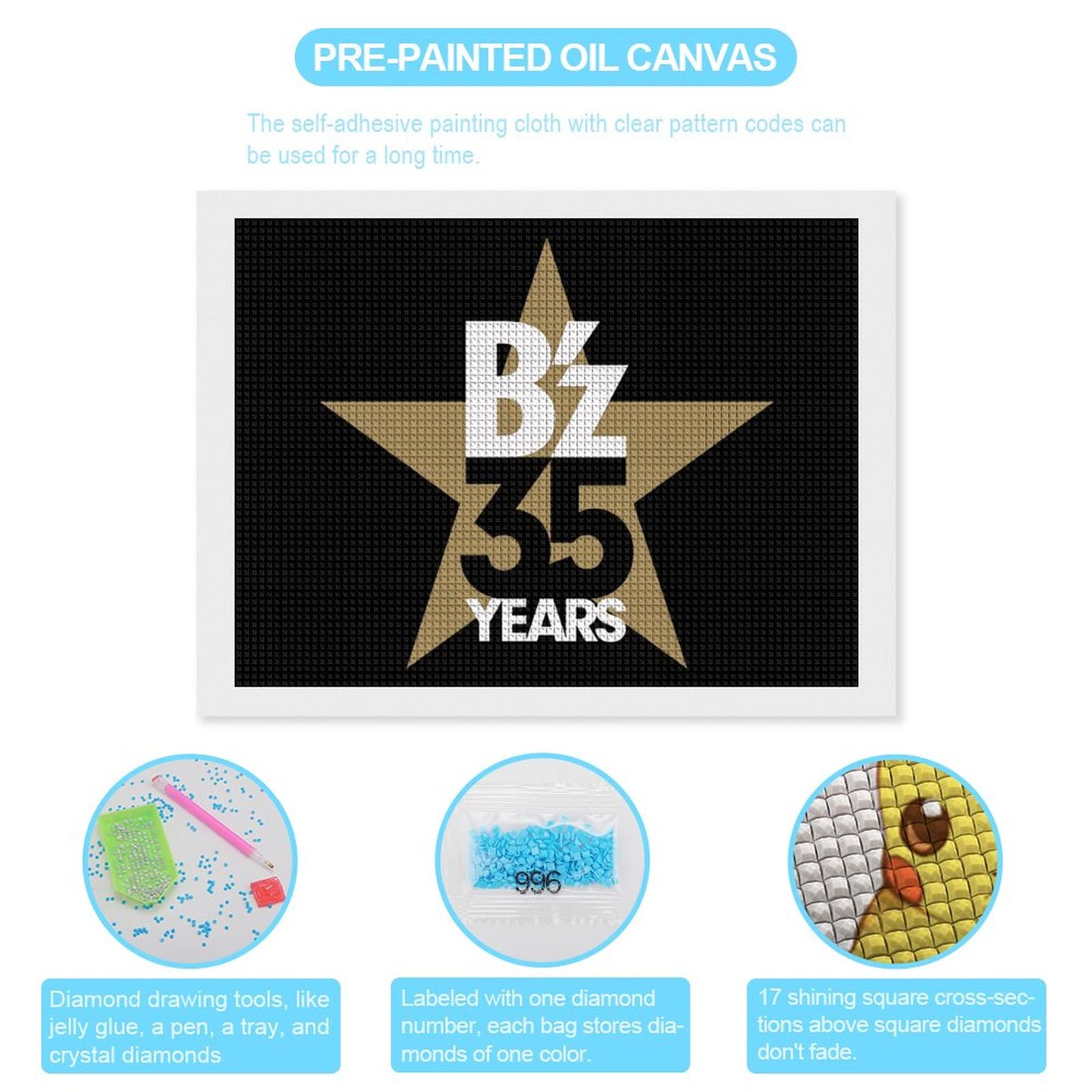 Amazon.co.jp: ダイヤモンドアート B'Z ロゴ ダイアモンドビーズ 絵画