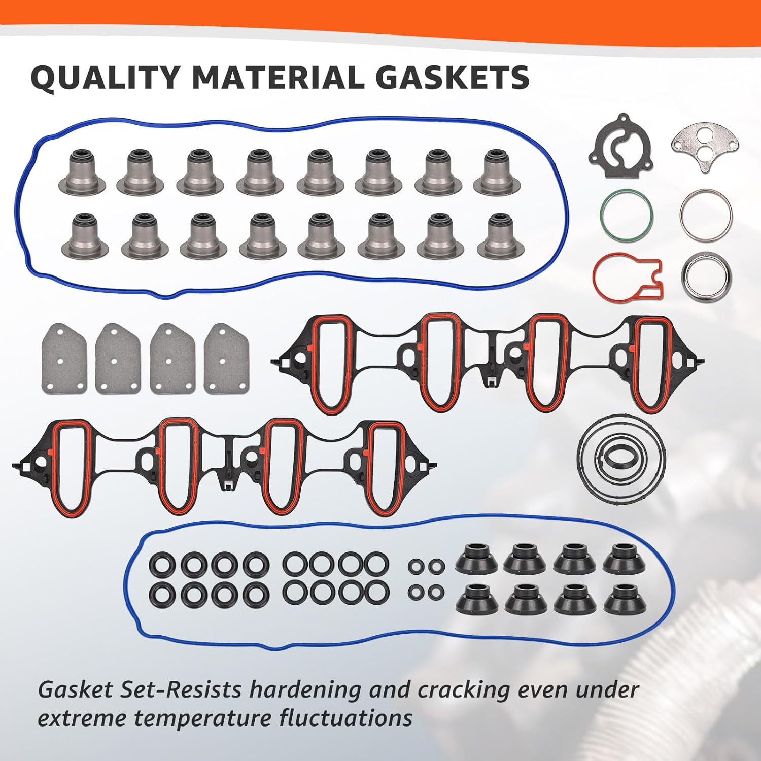 Full Cylinder 5.3 Head Gasket Set Compatible with 2005-2014 Chevy Silverado 1500 Tahoe Avalanche Express Suburban for GMC Sierra Savana Yukon Envoy Escalade 5.3L LM7 L59 V8 Engine HS26191PT-1 CS9284