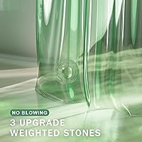 Vista 4 de AmazerBath Heavy Duty Shower Curtain and Liner 2-in-1, 100% EVA Luxury Soft Clear Mint Green Shower Curtain Liner, 72x72 Plastic Weighted Shower