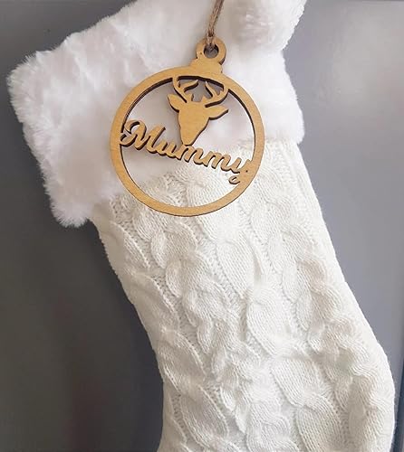 Miniatura 3 de gorm Adorno de reno personalizado, adornos de madera con nombre, adornos de reno, árbol de Navidad, adornos de familia, nombre personalizado (1