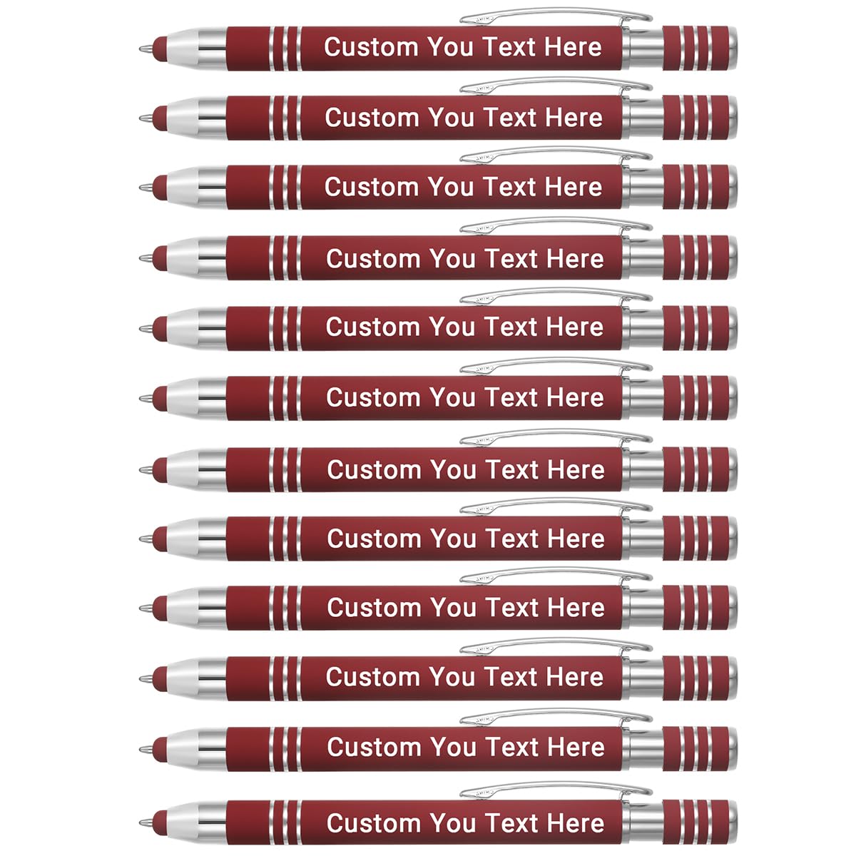 36 Piezas Personalizados Bolígrafos Retráctiles con Puntas de lápiz para los Negocios Bolígrafo Grabado Personalizado a Granel con el Nombre de Texto Personalizado Bolígrafo con Tinta Negro