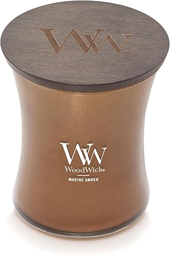 Vista 118 de WoodWick - Vela mediana de reloj de arena, aroma Fireside, cera de mezcla de soja prémium, se agrieta mientras se quema, perfecta para regalo, 9.7