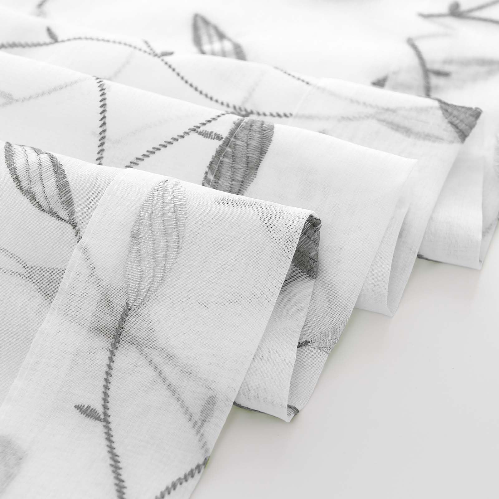 Tende Trasparenti Voile,Tenda con Occhielli Camera da Letto 2 Pannelli per Finestre per Interni Soggiorno Balcone-E-52 W × 95 L(132×241cm