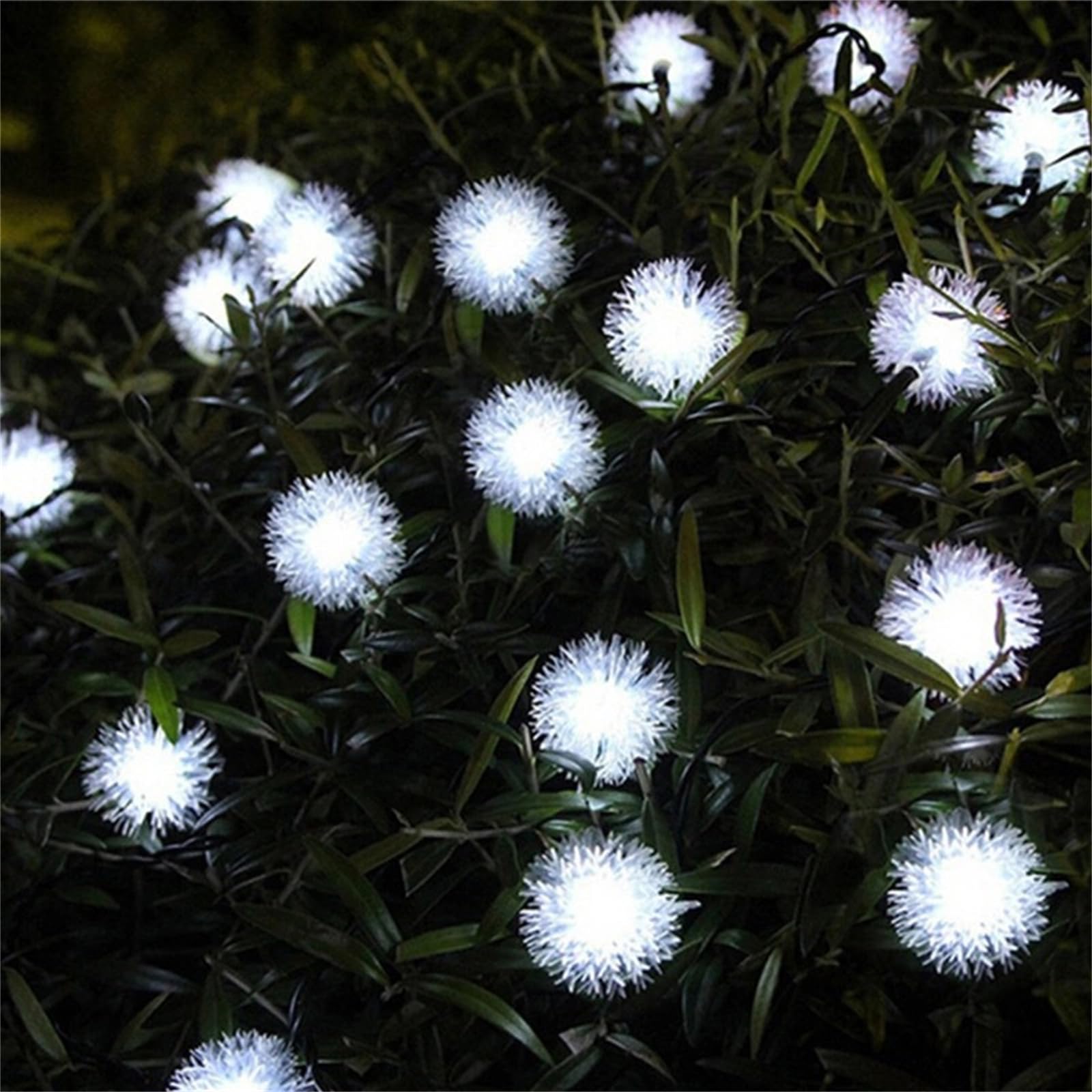 Mateju LED Lichterkette Außen Solar, Solar Lichterkette Aussen mit Fernbedienung 8 Modi Solarlichterkette Outdoor für Innen, Garten, Terrasse, Balkon, Hochzeit (Pusteblume Kaltweiß,32M/300LED)