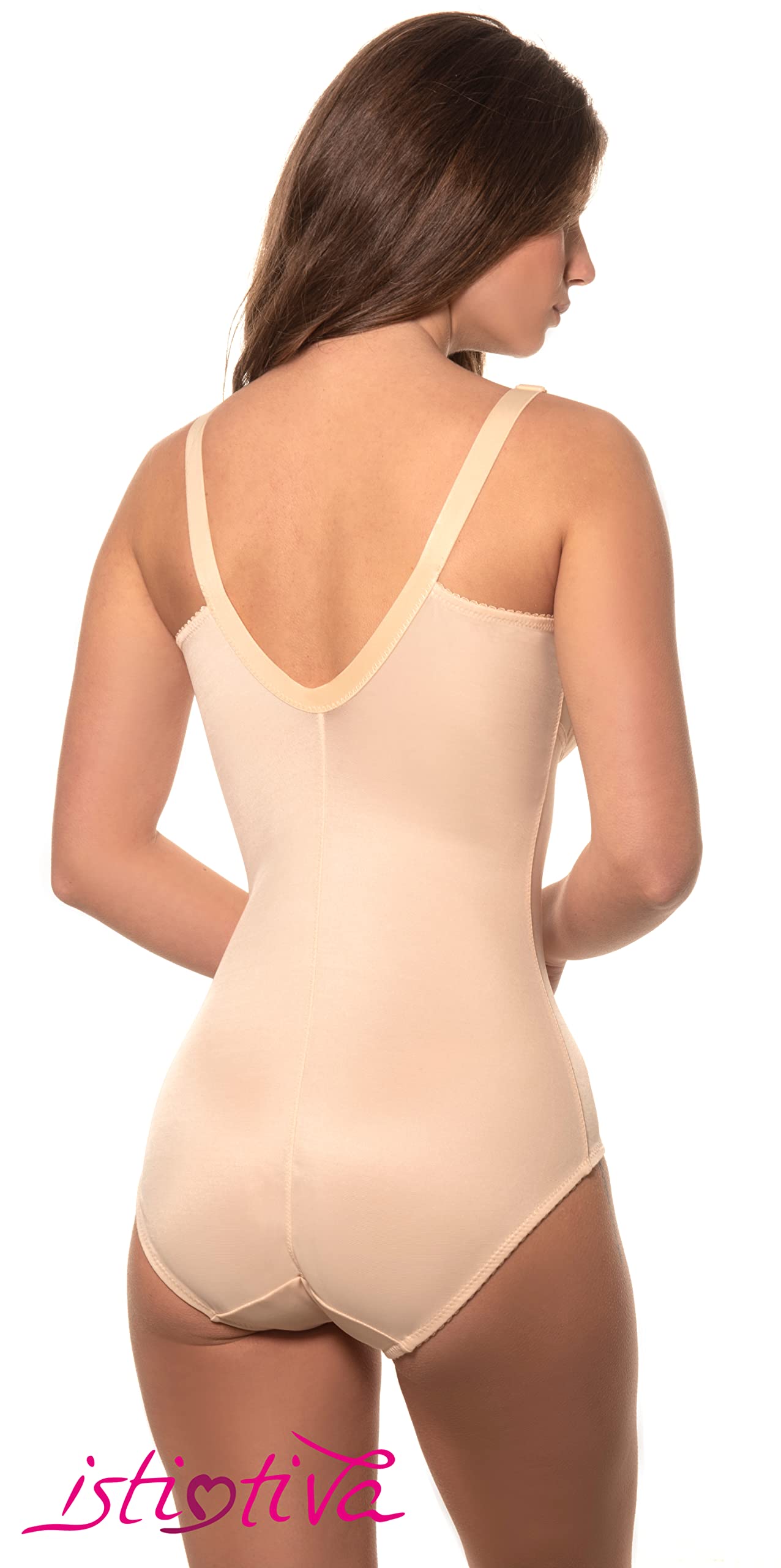 Rossella - Body Mujer Reductor y Moldeador con Elegante Encaje de Alto Confort - Copas Blandas no Acolchadas