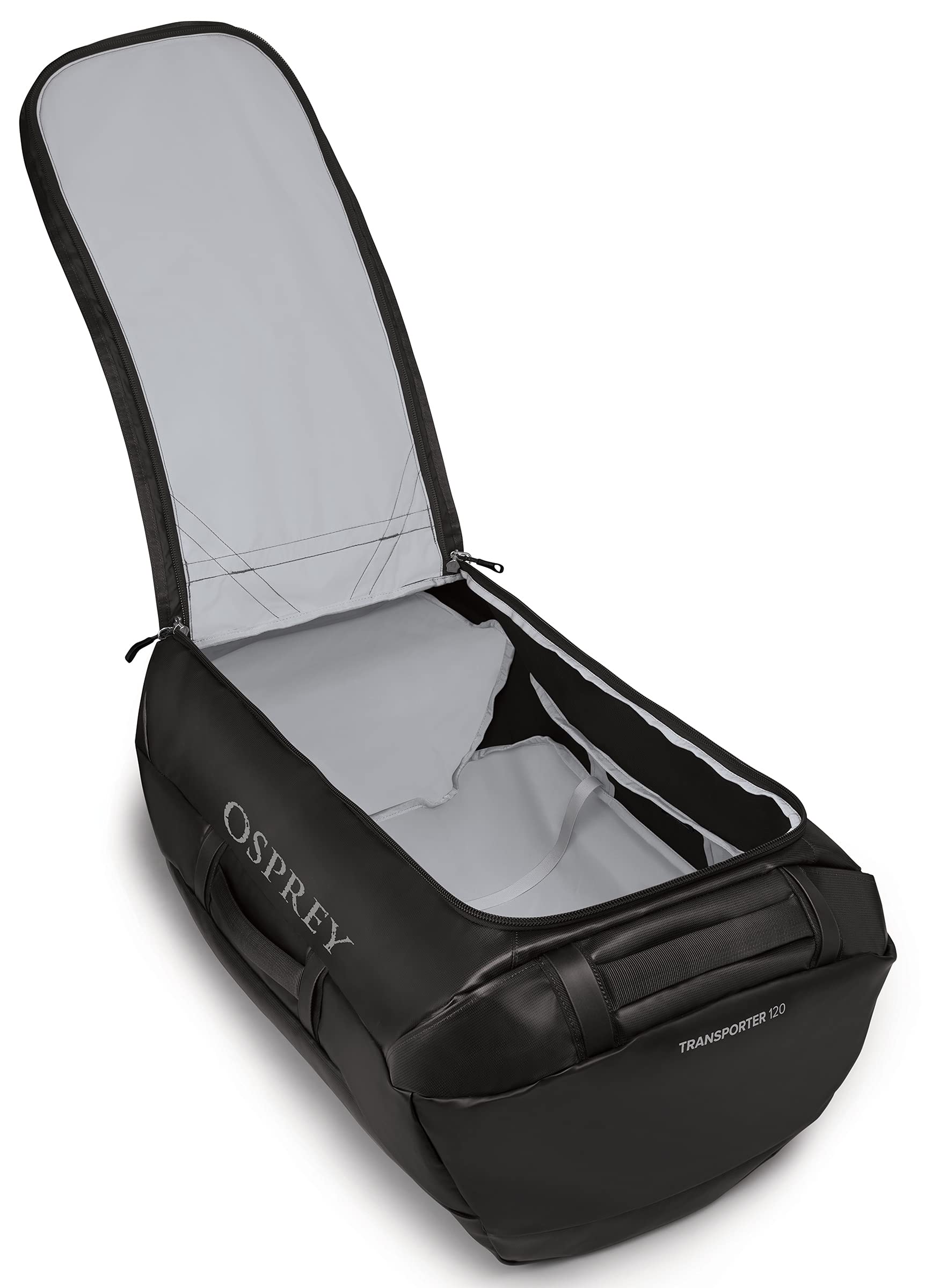 Osprey Transporter 120 Unisex Duffel Bag Black - O/S - Image 4
