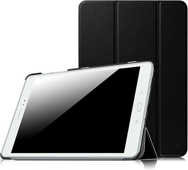 FINTIE Slimshell Case for Samsung Galaxy Tab A 9.7 Inch Tablet SM-T550 - Super Thin Lightweight Stand Cover with Auto Sleep/Wake Feature, Black