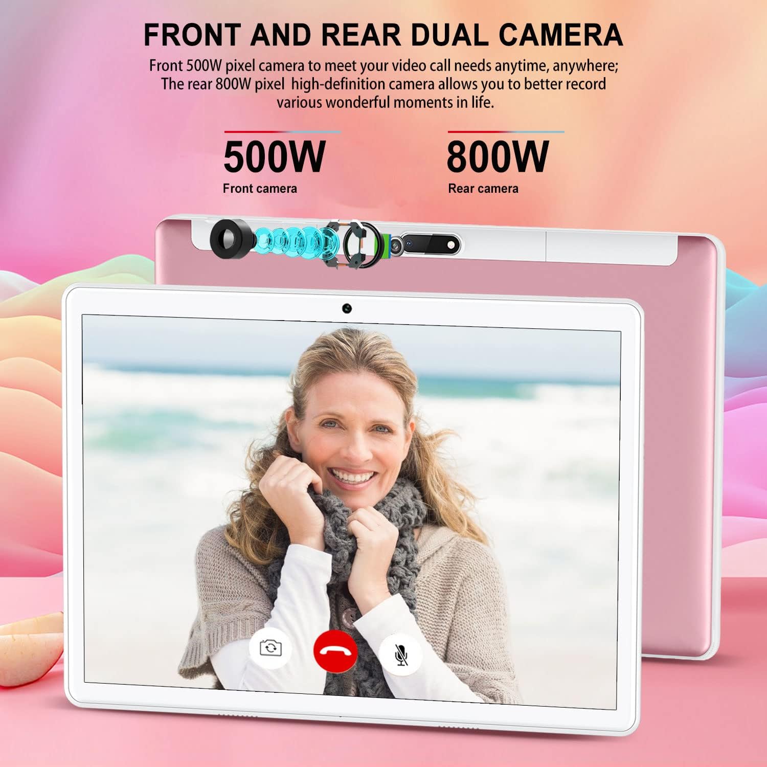 Super Cheap 🛒 Android Tablet 10 inch, HD Touchscreen 2-in-1 Tablet with Keyboard Case Computer Quad-Core 1.3Ghz Processor 4G+64GB Harddrive Android 9.0 GO Tablets, Support 3G Phone Call, Type-C,BT4.2 GPS FM 4G WiFi