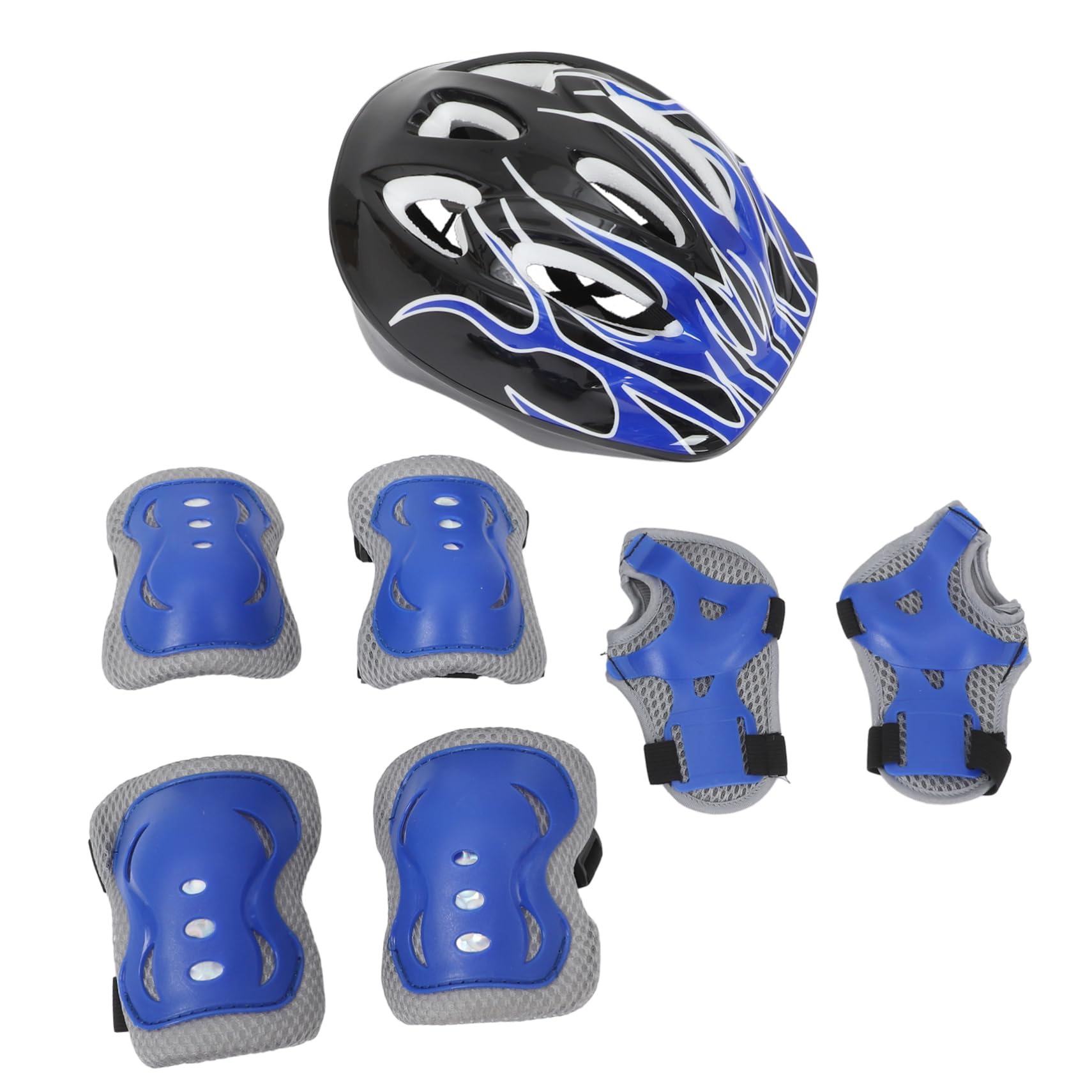 PRETYZOOM 7pièces Casque Réglable pour Skateboard Ensemble De Genouillères Et Coudières pour Garçon Fille Protège-Poignets pour Roller
