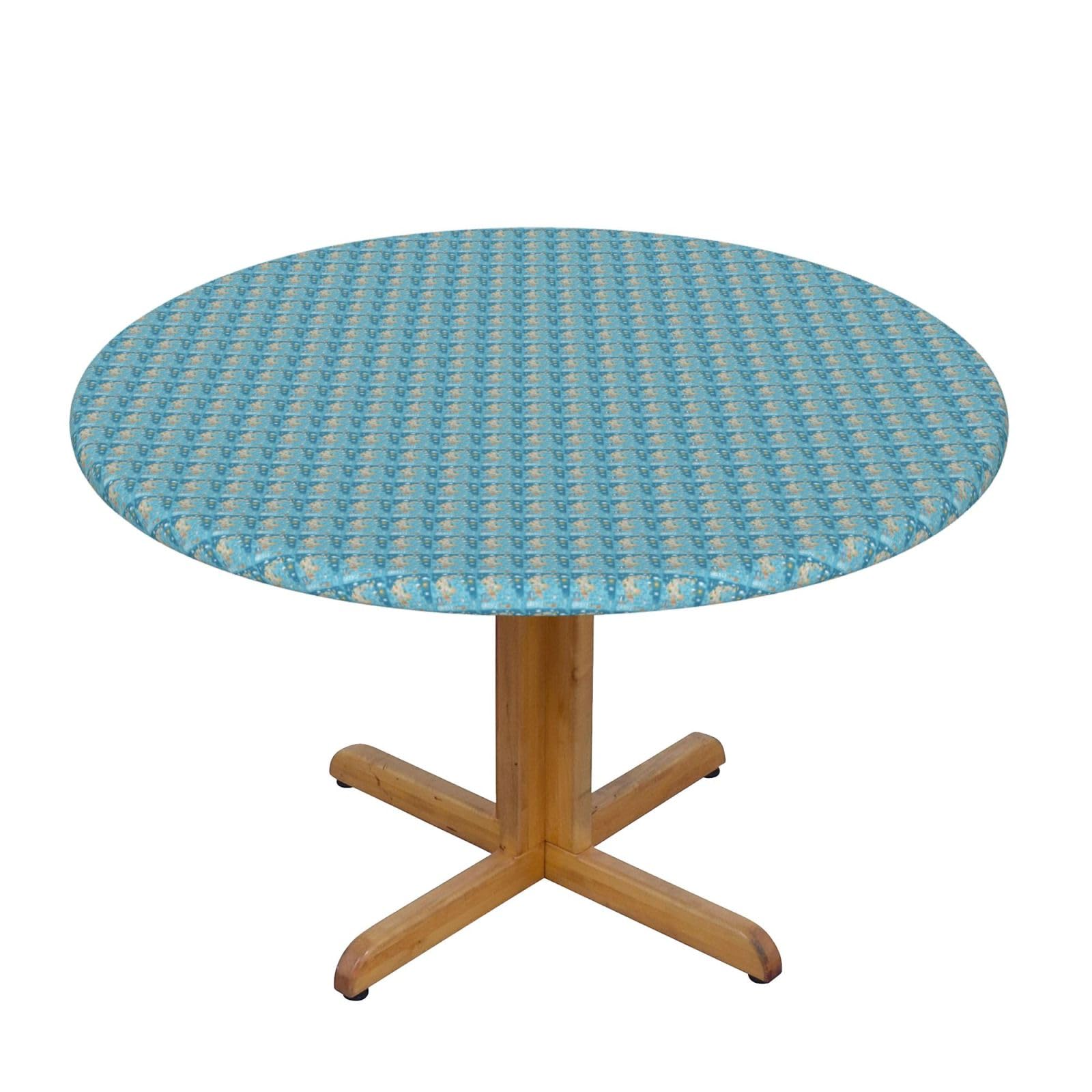 Nappe ronde Grèce lavable pour table de cuisine et réception