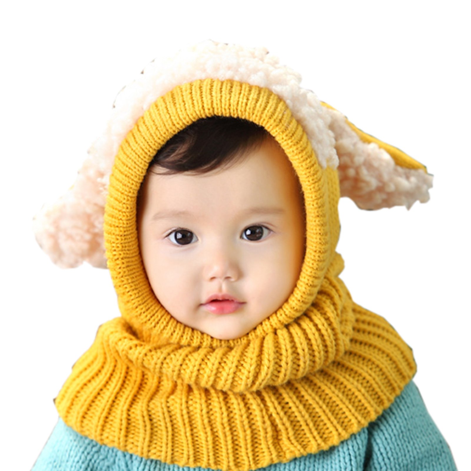 Amazon.co.jp: [Elonglin] 可愛い 赤ちゃん 帽子 うさぎ 耳 ワンちゃん  