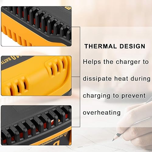 Miniatura 4 de DC9310 Cargador rápido de repuesto para cargador de batería Dewalt 18V DC-9096 DC-9098 DC-9099 DC-9091 DC-9071 DE-9057 DW-9096 DW-9094 DW-9072