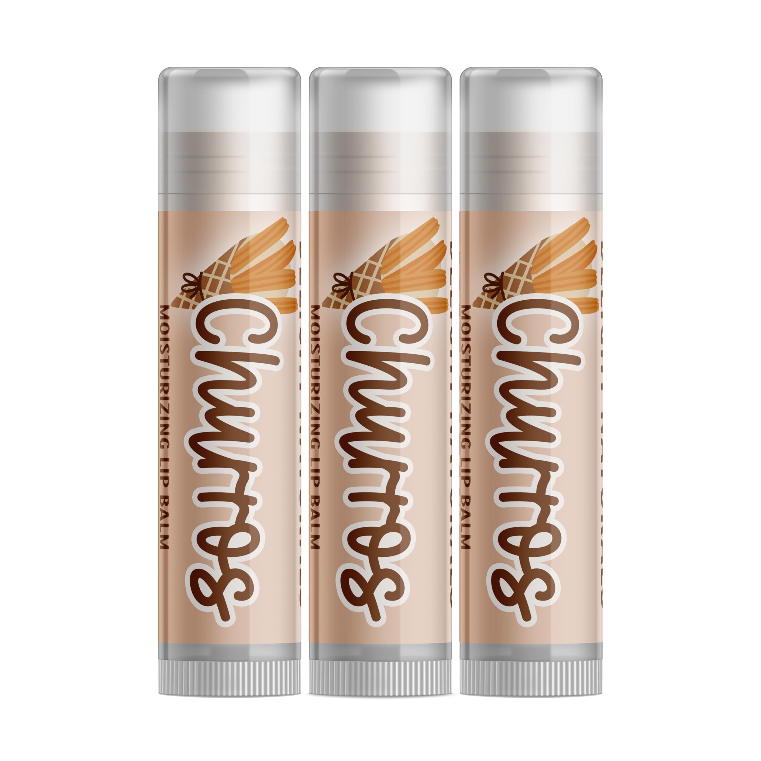 Delight Naturals Churros Lip Balm - Set of Three
