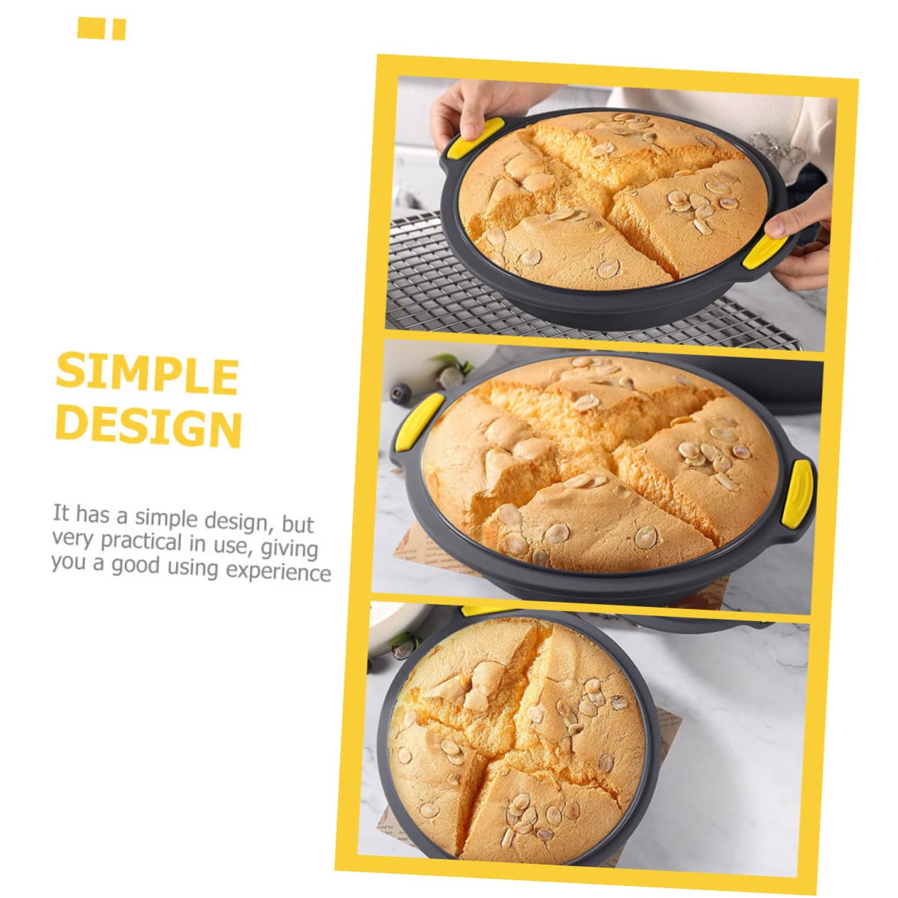 SOLUSTRE Molde De Para Hornear Pasteles Resistente Altas Para Bizcochos y Pan Diseño Antiadherente Para Repostería Casa