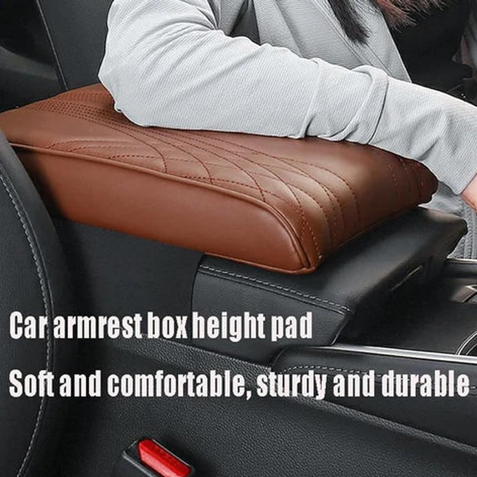 2 Pièces Housse D'Accoudoir Voiture Beige - Protection Accoudoir Siège Auto Universelle