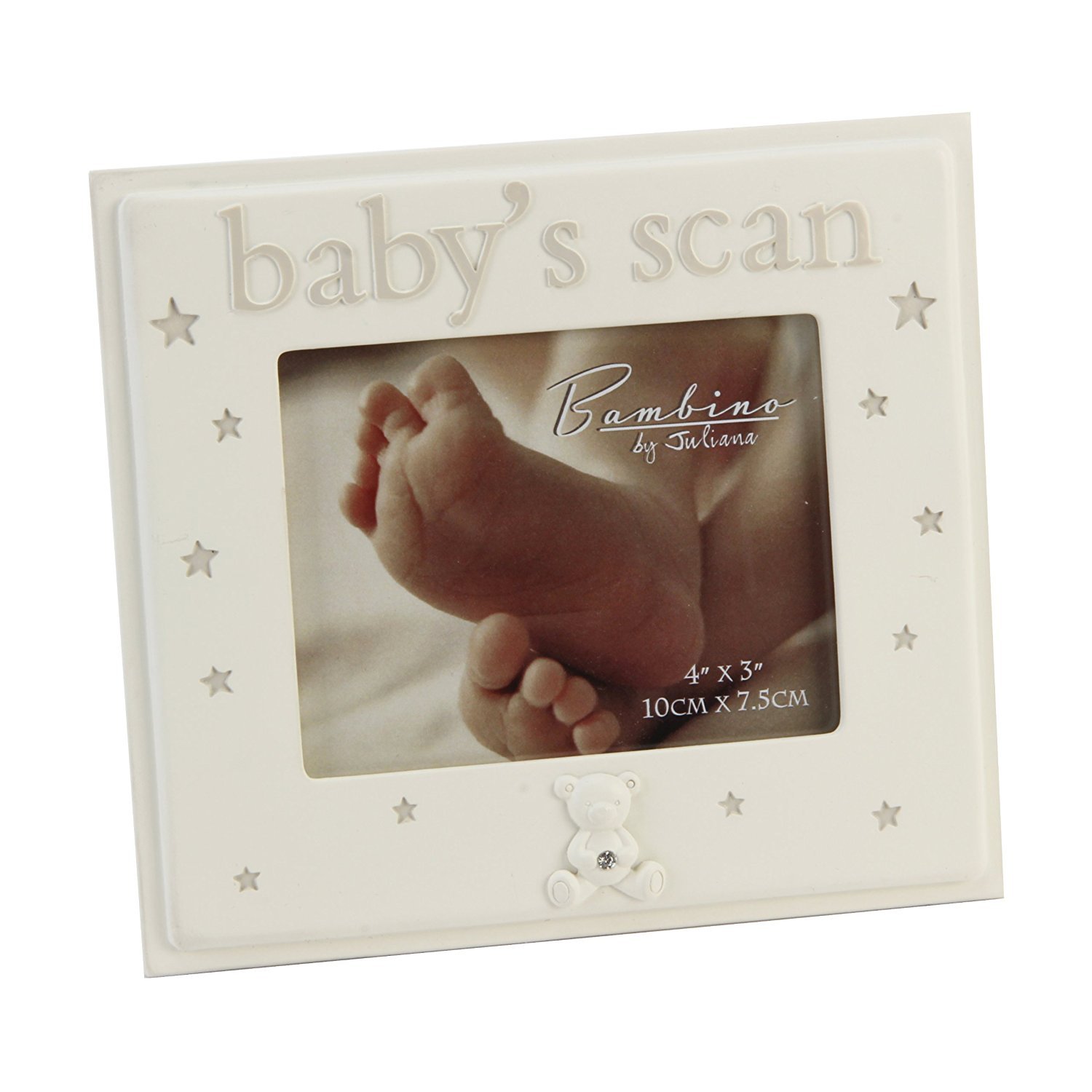 Cadre photo échographie en résine 4 x 3 cm pour décorer la chambre de votre bébé