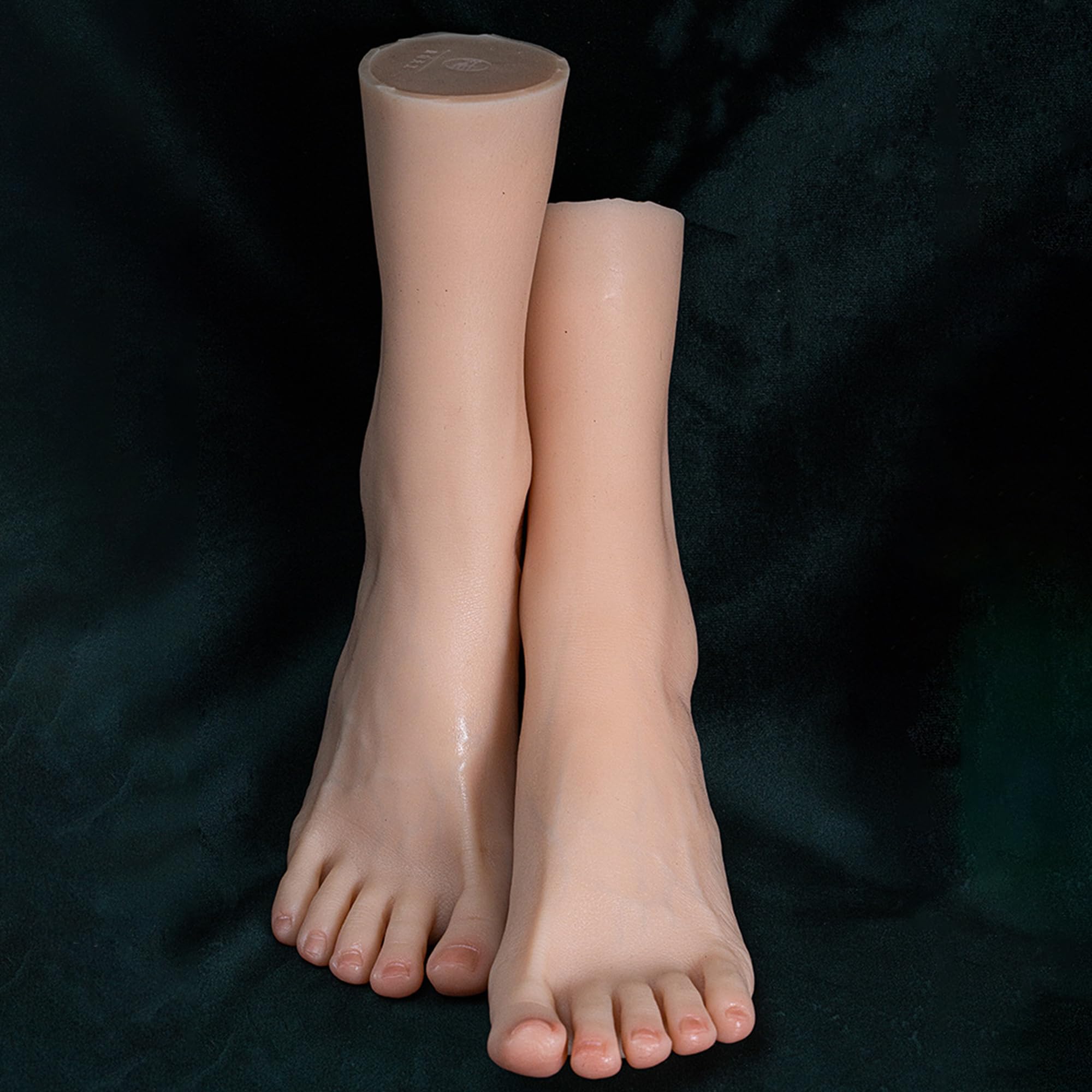 Mannequin de Pieds réalistes en Silicone, modèle féminin Grandeur Nature pour la présentation de Sandales et de Chaussettes, Accessoires de cinéma, positionnement Complet, Droit